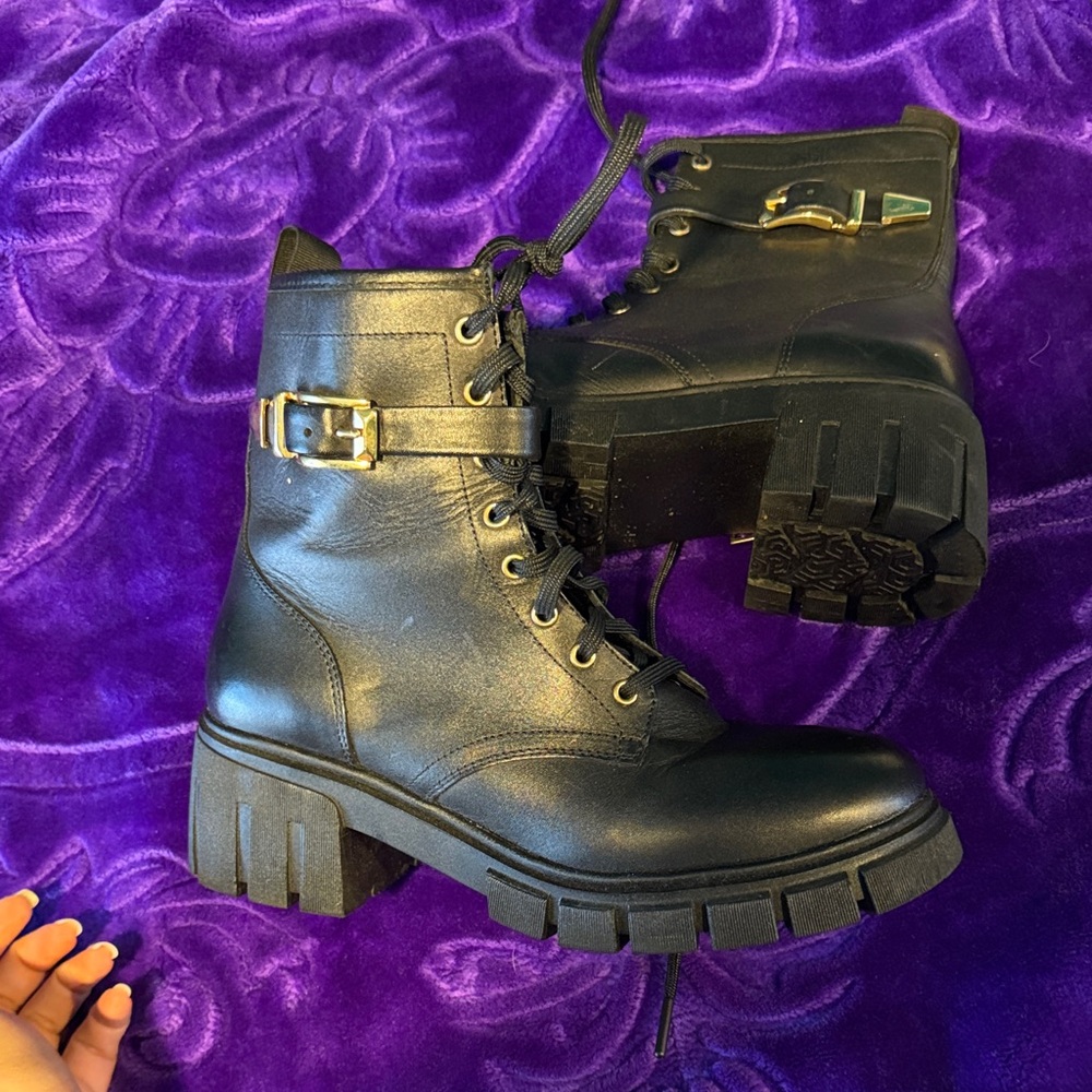 Thursday Boot Company Black Leather Combat Boots
